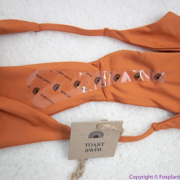 NEW Toast Swim Free People String Bikini Bottom in rusty red, M - Picture 8 of 15